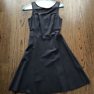 Bailey 44 black dress with mesh cutouts